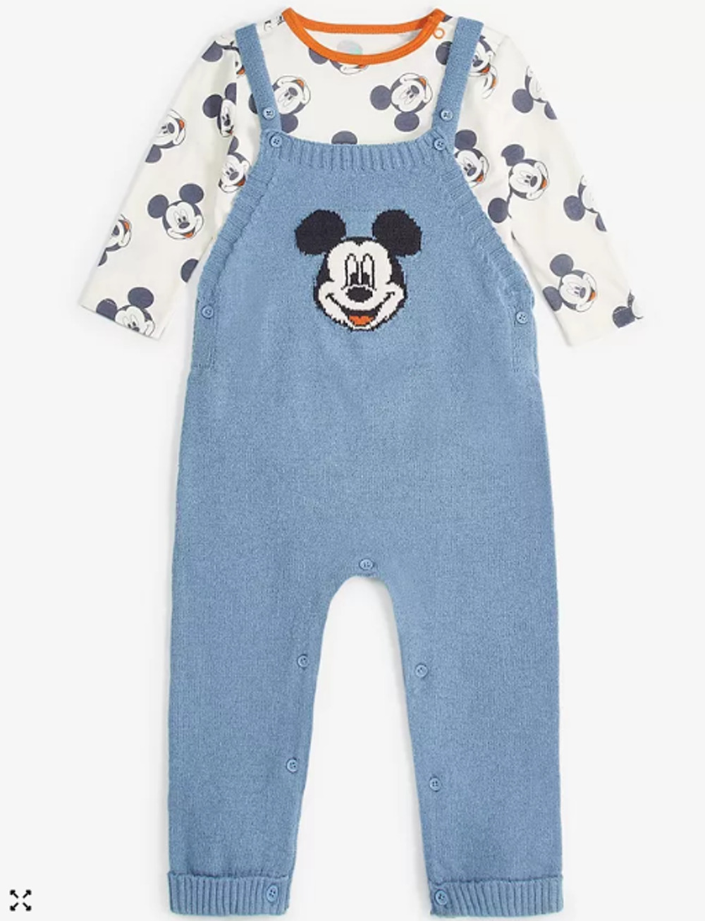 Disney Baby Boys Mickey Mouse Bodysuit & Overall Set 18M